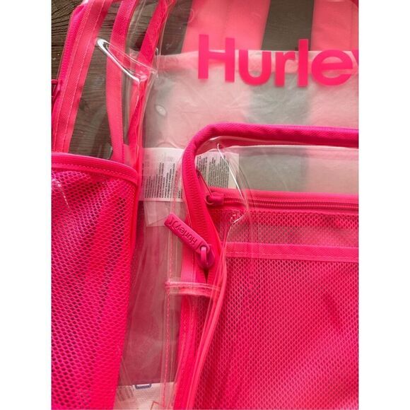 Hurley Clear Daypack Backpack-Hyper Pink - NWT - Picture 2 of 7